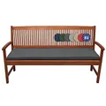Beautissu Loft BK Auflage Bankkissen 120x48x5 cm Sitzkissen für Gartenbank Polster Auflage Gartenmöbel Polsterauflage mit Oeko-Tex Zertifikat - Kissen Anthrazit