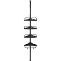 Songmics Duschregal 4 Ablagen 25 cm x 35 cm x 305 cm Schwarz