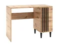 Beautysofa Schreibtisch LOTTI (eintürig, mit Holzbeine), in Loft Stil, Computertisch mit Lamellen