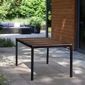 KETER PORTO GARTENTISCH FÜR DEN AUSSENBEREICH IN HOLZOPTIK 160X95XH75 CM SCHWARZ