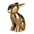 Osterdeko Hase Deko Figur Ostern Osterhase Osterfigur Tischdeko in Gold 15,5 cm