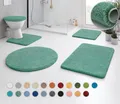 Kleine Wolke Badematte RELAX, Höhe 30 mm, rutschhemmend beschichtet, fußbodenheizungsgeeignet, Polyacryl, rechteckig, Badteppich, meliert, rechteckig, rund & als Set erhältlich