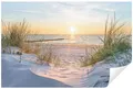 Wallarena Fototapete Strand Meer Ostsee 3D EFFEKT Wohnzimmer Schlafzimmer Küche, Fototapete - Vliestapete - Premium Halbmatt Glatt Vlies, Strand, Meer, Natur, Landschaft, (Packung, Vlies Fototapete), Fototapete Wohnzimmer Schlafzimmer Vliestapete Tapete + Kleister