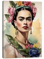 Posterlounge Leinwandbild nobelart, Frida Kahlo im Sonnenlicht, Malerei