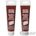 2x 100g TUBE LIQUI MOLY KUPFERPASTE MONTAGEPASTE FETT BREMSENPASTE KUPFERFETT