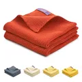 Living Crafts - JUNO | Spültücher, 2er-Pack | Geschirrtücher, Saugfähige Geschirrtücher, Weiche Geschirrtücher, Reinigungstücher, Küchentücher, 28 x 28 cm (Red Clay)