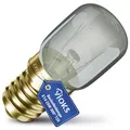 VIOKS Backofenlampe E14 25W 230V 300°C 25mmØ 57mm für AEG Bauknecht ZANUSSI Backofen Kühlschrank Dampfgarer - Т25 Kühlschrank Glühbirne - Leuchtmittel für Backöfen & Herde