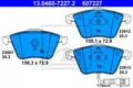 ATE 13.0460-7227.2 Bremsbelagsatz, Scheibenbremse für AUDI SEAT VW