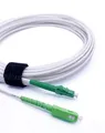 Elfcam - 15m LWL Glasfaser-Kabel LC/APC auf SC/APC, OS2 Singlemode Simplex 9/125μm, FTTH Glasfaser Patchkabel LSZH Weiß