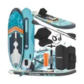 tectake 2in1 Stand-Up Paddle Board, aus Drop-Stitch Material, Belastbarkeit 200 kg, 288 x 77 x 22,5 cm