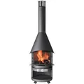asado Grillkamin Fuego 70 Stahl Eleganter Outdoor-Kamin schwarz