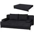 Boxspringsofa - schwarz - Dauerschläfer