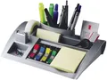 Post-it® C-50 Schreibtischorganizer silber metallic befüllt