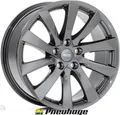 Platin P106 diamant-schwarz 9.5x19 ET45 - LK5/114.3 ML64.2 Alufelge schwarz