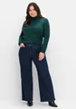 sheego Große Größen: Weite High-Waist-Jeans im Curvy-Schnitt ELLA, dark blue Denim, Gr.40-58 15422700330