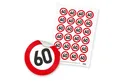 itenga Aufkleber itenga 24x Sticker "60" Verkehrsschild (Motiv 107)