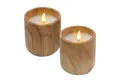 Spetebo LED-Kerze Keramik 10 x 9 cm - 2er Set - Künstliche Kerze (Anzahl, 1-tlg., Stück), mit Timer Funktion