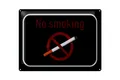 Blechschild Hinweis 40x30cm No smoking Rauchverbot schwarz