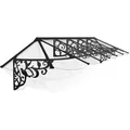 Canopia Vordach Lily XL 4,22 m x 90 cm Schwarz Klar