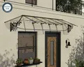 Canopia Vordach Lily 4100 Schwarz Alu 421 x 88 cm
