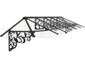 PALRAM-Canopia Vordach Lily XL 421x88x70 cm Aluminium schwarz Bedachung Polycarb