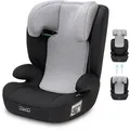 Booboo Safety Oslo Kindersitz i-Size, von 100 bis 150 cm, mitwachsend, ohne Isofix - Black Grey - Schwarz