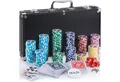Goods+Gadgets Spiel Goods+Gadgets Profi Poker Set – Pokerkoffer mit 300–500 Chips Zuhause, Pokerset inkl. 300-500 Poker-Chips, Casino für Zuhause