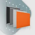 Plisseerollo ohne Bohren Klemmfix 75x120cm(BxH) Orange Jalousie Sonnenschutz