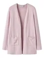 NAME IT Mädchen Nkfvicti Ls Knit Card L Noos Strickjacke, Burnished Lilac, 116 EU
