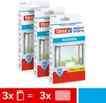 tesa 3x Fliegengitter Standard Insektenschutz Fenster ohne Bohren weiß 1,1x1,3 m