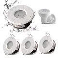 Sweier IP65 Einbaustrahler LED, 5W 3000K LED Spots 230V, GU10 Einbauleuchte für 68-75mm Lochmass, Weiß Deckenspots Badezimmer Feuchtraum 4er Set