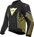 Dainese Super Sprint D-Dry wasserdichte Motorrad Textiljacke, schwarz/gelb/grün, 58