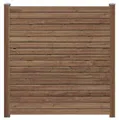 WOODTEX Braun 180x180 cm Bohlenset für Steckzaun, Sichtschutzzaun aus Kiefernholz, Gartenzaun Set für GARDO XL DIY System, Montagefreundlich, Wetterfest