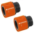 2x GARDENA Übergangs-Schlauchstück 2917 Schlauchverbinder 26,5mm G 3/4" Zoll #25