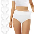 Unterhosen Damen Baumwolle Hohe Taille 5er Pack Stretch Atmungsaktiv Panties ...