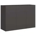 vidaXL Pflanzkübel Schwarz 120x40x80 cm Kaltgewalzter Stahl, Pflanzschale, Garten-Garten-Pflanzkübel, Outdoor-Pflanzgefäß, Hochbeet, Pflanzgefäß