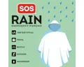 Legami Regenponcho Wasserdichter Einweg-Regenponcho - SOS Rain