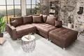 riess-ambiente Ecksofa KENT 220cm antik braun - Microfaser, L-Form, Federkern, Hocker, FSC, Set 2 Teile, Wohnlandschaft in Familiengröße - ideales Design fürs Wohnzimmer