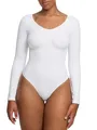 creamy fabrics Damen Figurformender Shapewear Bodysuit mit Slip – Longsleeve Body für unsichtbaren Sitz – Starke Kompression für Bauch & Taille – Nahtlos mit Po-Lifting Effekt