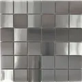 Edelstahl Metall Mosaik Fliesen Silber Wand Bad Wohnzimmer Küchenspiegel Matt