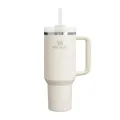 STANLEY Quencher H2.0 Flowstate Trinkflasche Mit Strohhalm 1.18L - Thermobecher Kühlt Bis 11 Stunden, 48 Stunden Eisgekühlt - Spülmaschinenfest - Thermosflasche BPA Frei Edelstahl - Cream