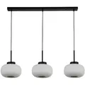 Xxxl Hängeleuchte Lumina, Schwarz, Weiß, Metall, Glas, 104x130x24 cm, höhenverstellbar, Lampen & Leuchten, Innenbeleuchtung, Hängelampen, Esstischlampen