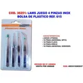 Brüder Mannesmann - M 615 Pinzetten-set 4teilig Hackenspitze, Spitz, Trapez, Flach-rund 110 Mm