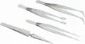 Brüder Mannesmann M 615 Pinzetten-Set 4teilig Hackenspitze, Spitz, Trapez, Flach-rund 110mm