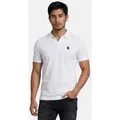U.S. Polo Assn. Poloshirt USAAce - Herren Shirt aus Baumwolle mit offenem Kragen Modernes Polo Shirt mit offenem Kragen und Logostickerei weiß S