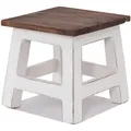 Design Delights Fusshocker, Weiß, Holz, 26x27x26 cm, Wohnzimmer, Hocker, Sitzhocker