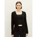 TOM TAILOR Langarmshirt Leichter Cardigan schwarz XL