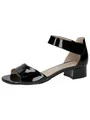 CAPRICE Damen Sandalen mit Absatz aus Leder mit Riemchen, Schwarz (Black Patent), 38,5 EU