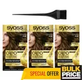 Syoss Oleo 4-60 Gold Brown Ammoniak Free Intense Rich Glossy Haarfarbe 3er Pack