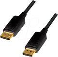 LOGILINK CD0100 - DisplayPort 1.2 Kabel, 4K 60 Hz, CCS, 1,0 m